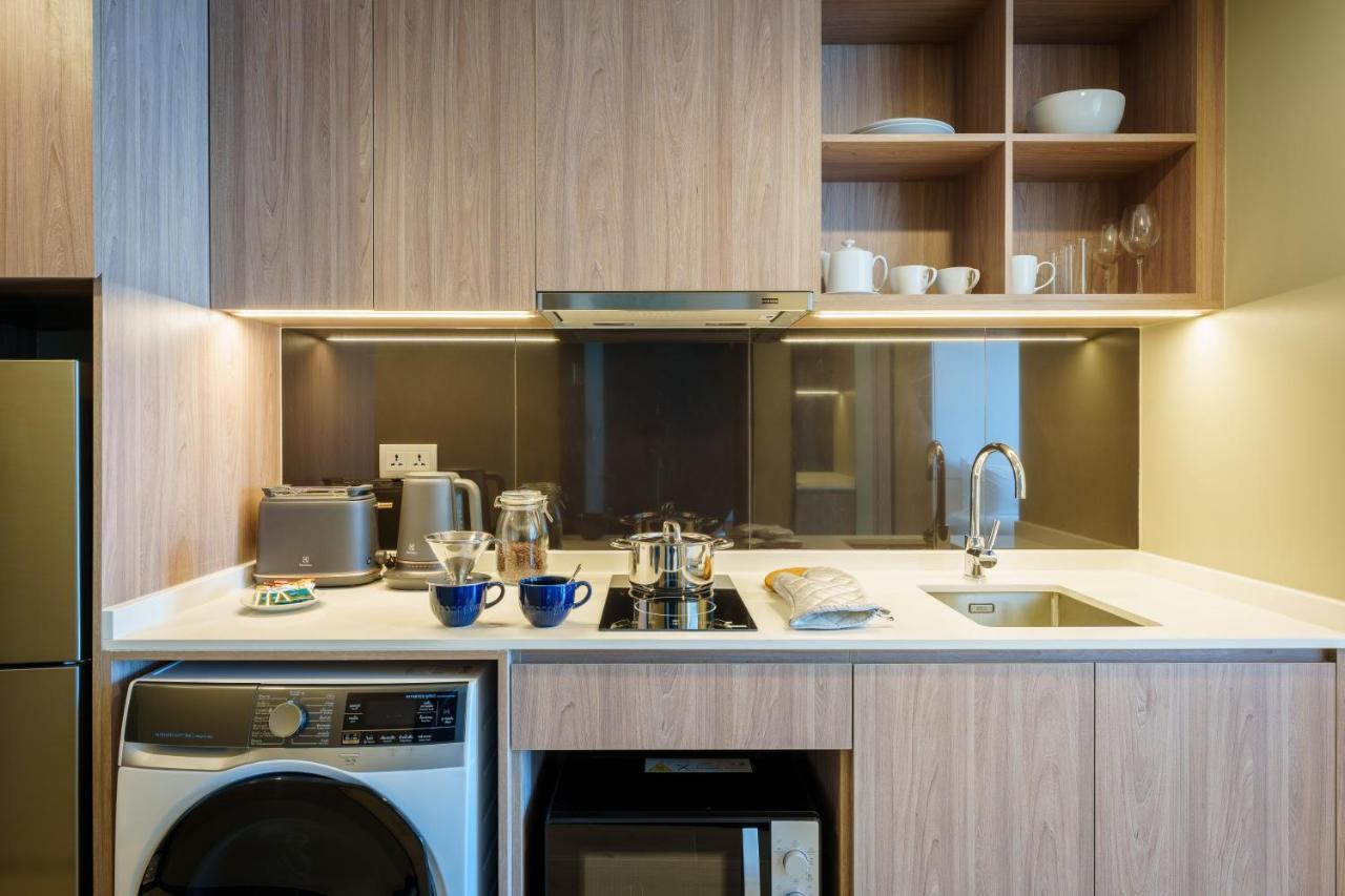 Somerset Pattaya Exteriér fotografie A kitchen in a serviced apartment